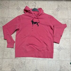 The Black Dog Pink Hoodie with Black Logo